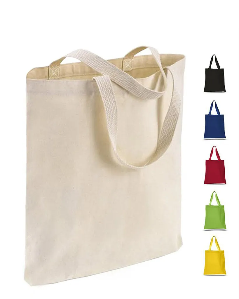 12 ct High Quality Promotional 100% Canvas Tote Bags - By Dozen