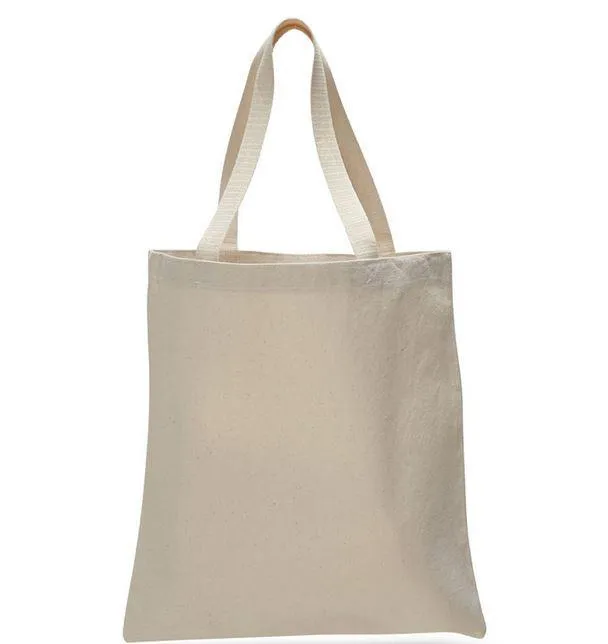 12 ct High Quality Promotional 100% Canvas Tote Bags - By Dozen