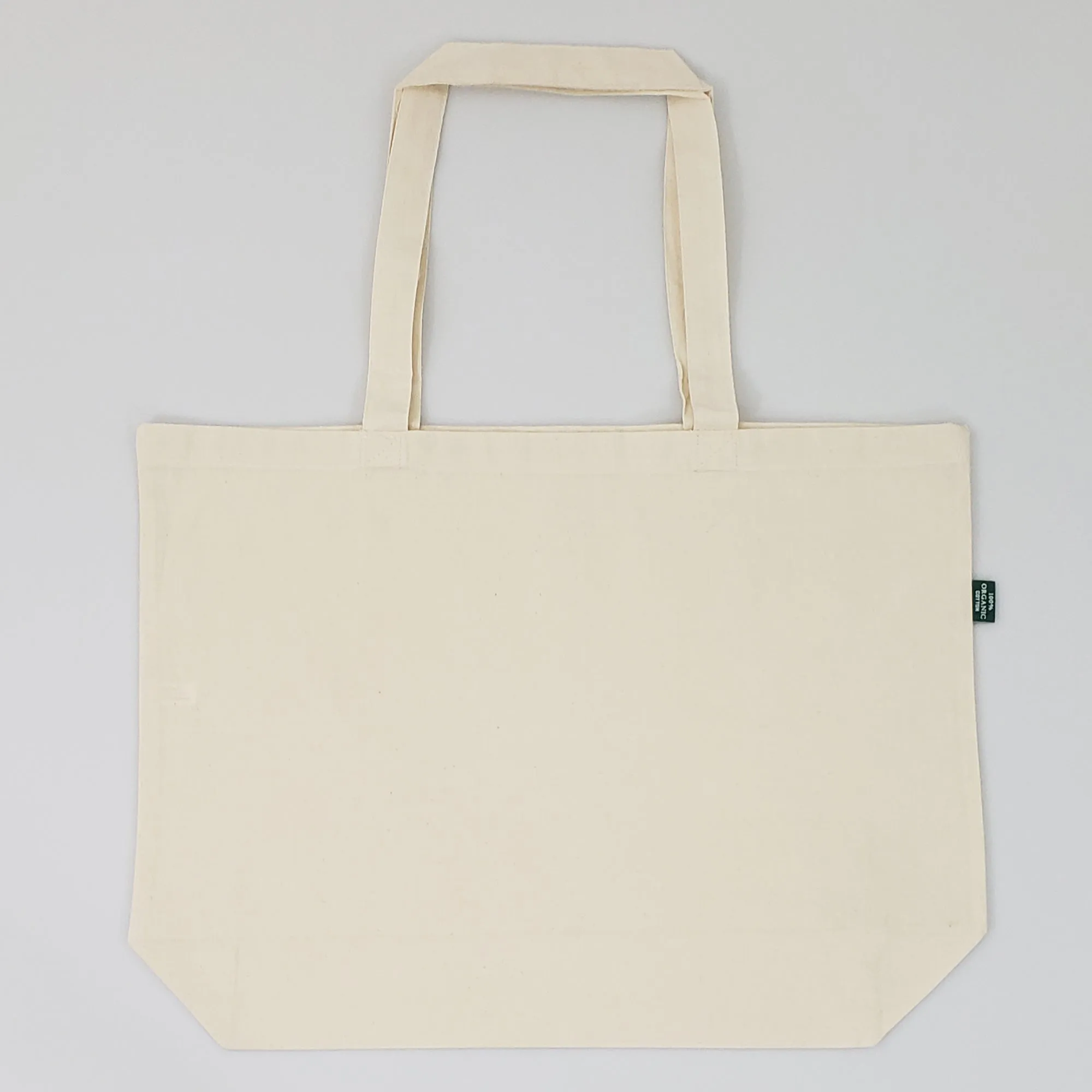 12 ct Large Organic Cotton Grocery Tote Bags - By Dozen