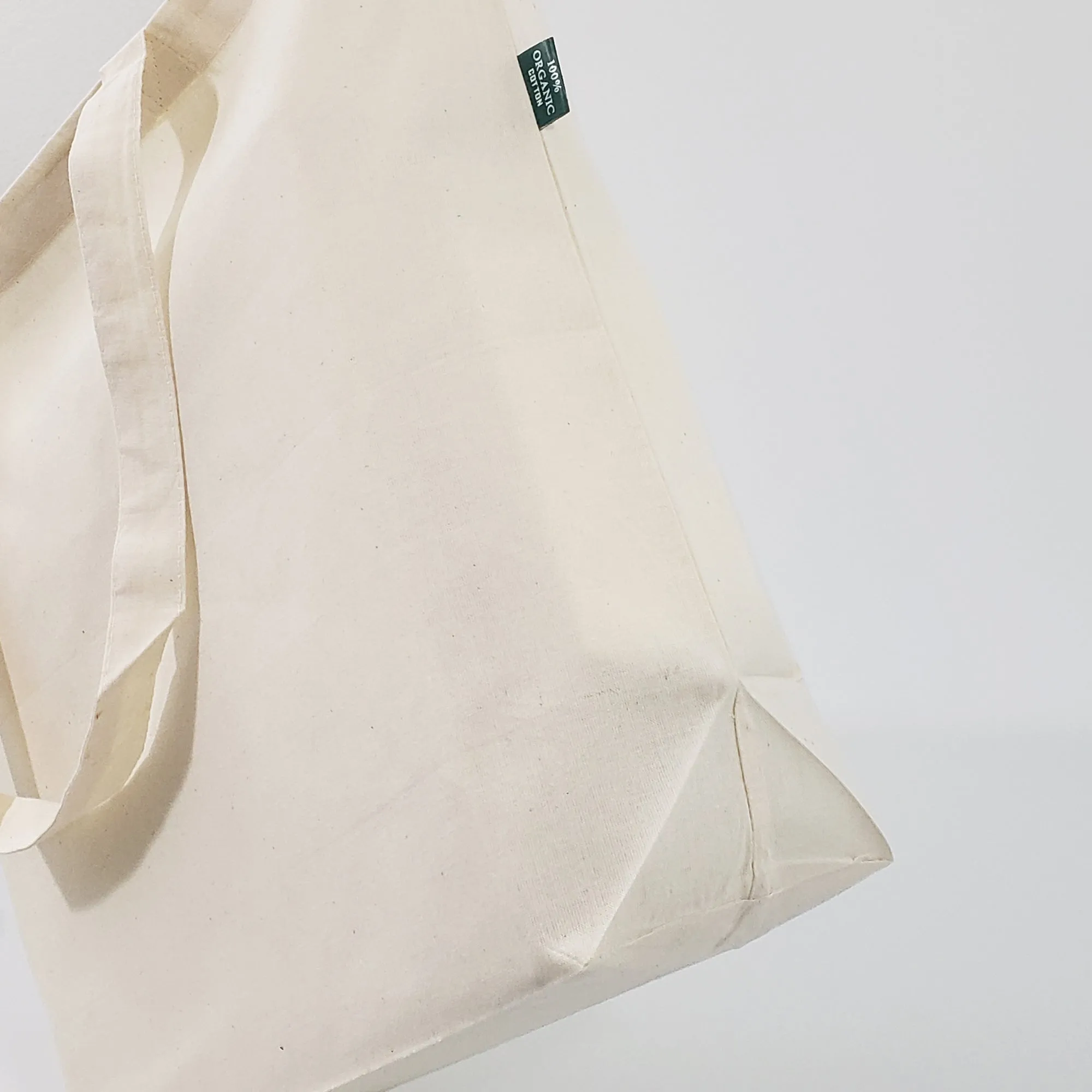 12 ct Large Organic Cotton Grocery Tote Bags - By Dozen