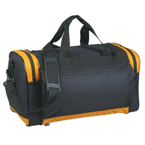 19" Medium Size Two-Tone Duffle Bag w/ Protruding Pocket