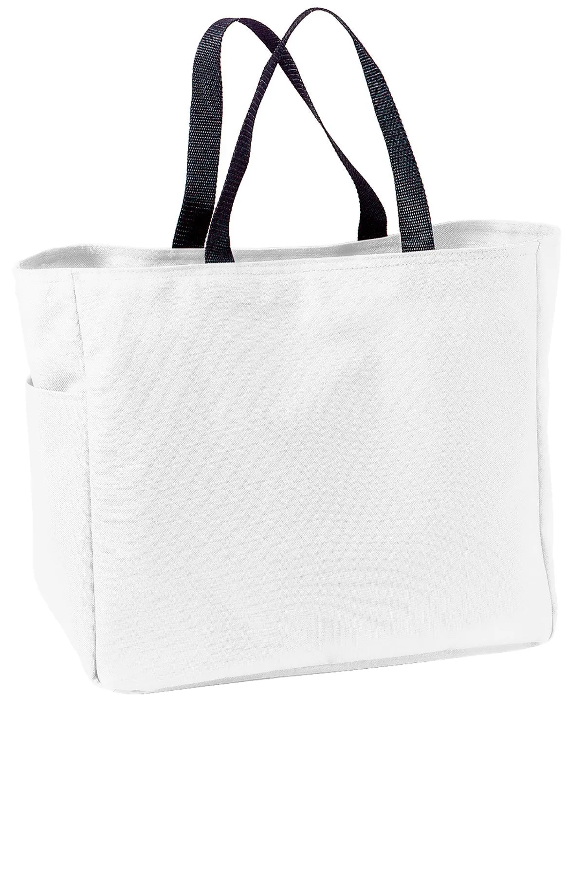 48 ct White Polyester Improved Essential Tote Bags Wholesale - By Case