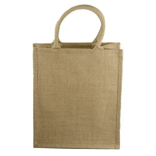 6 ct Natural Jute Wine Bags / Burlap Wine Tote Bags with Removable Dividers - By Bundle