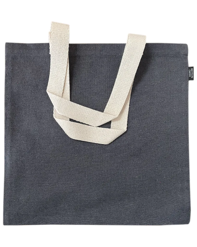 96 ct Recycled Canvas Flat Tote Bag / Basic Book Bag - By Case