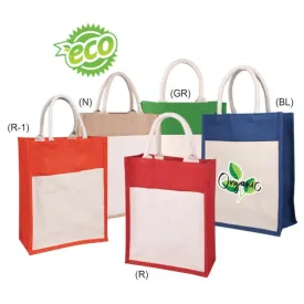 A4 Jute Bag with pocket