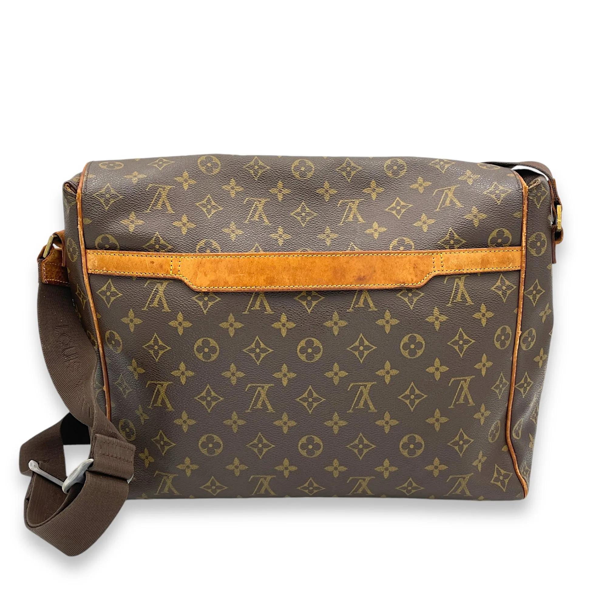 Abbesses Messenger bag in Monogram coated canvas, Gold Hardware