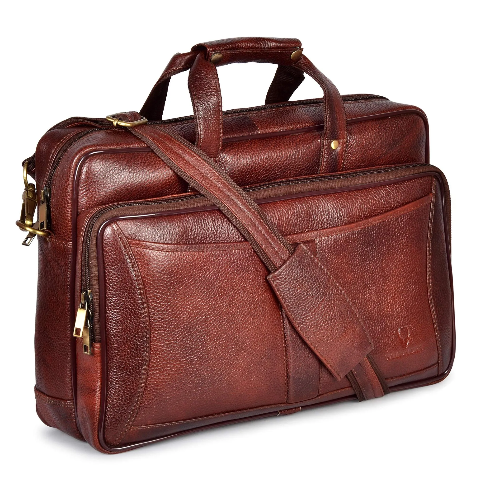 ANDREW Leather Laptop Messenger Bag for Men