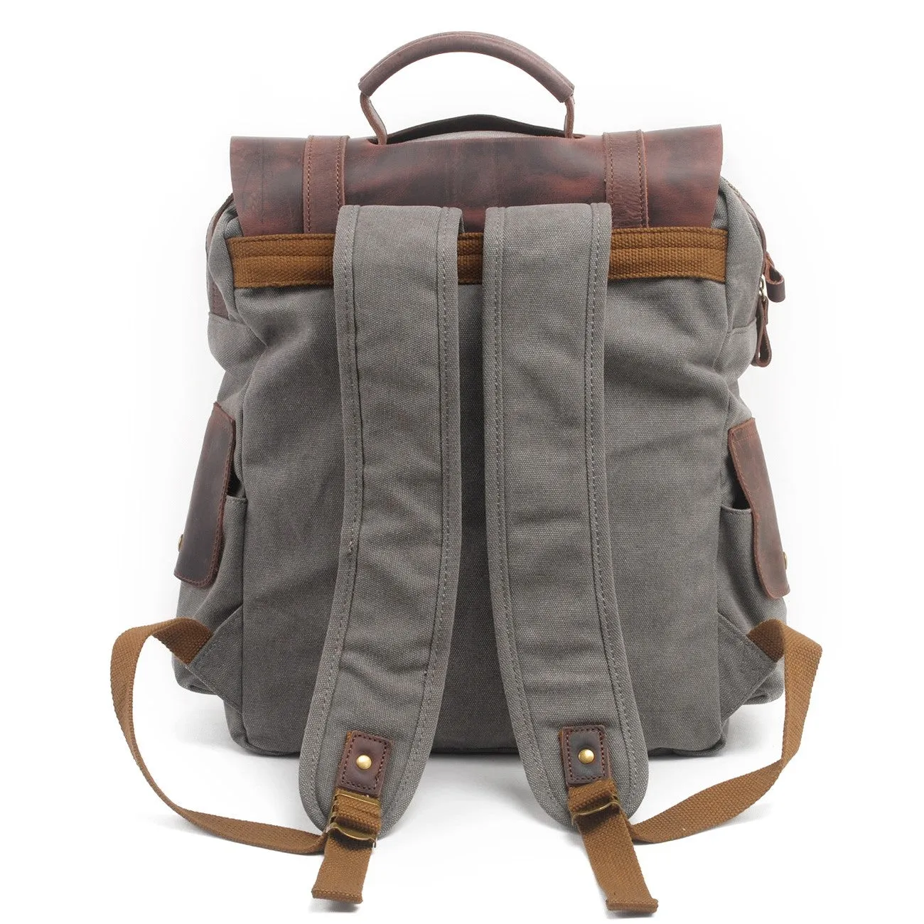 Arxus New Thunder Layer Leather Retro Backpack Notebook Bag