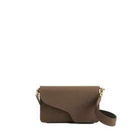 Assisi Khaki Brown Crossbody Bag