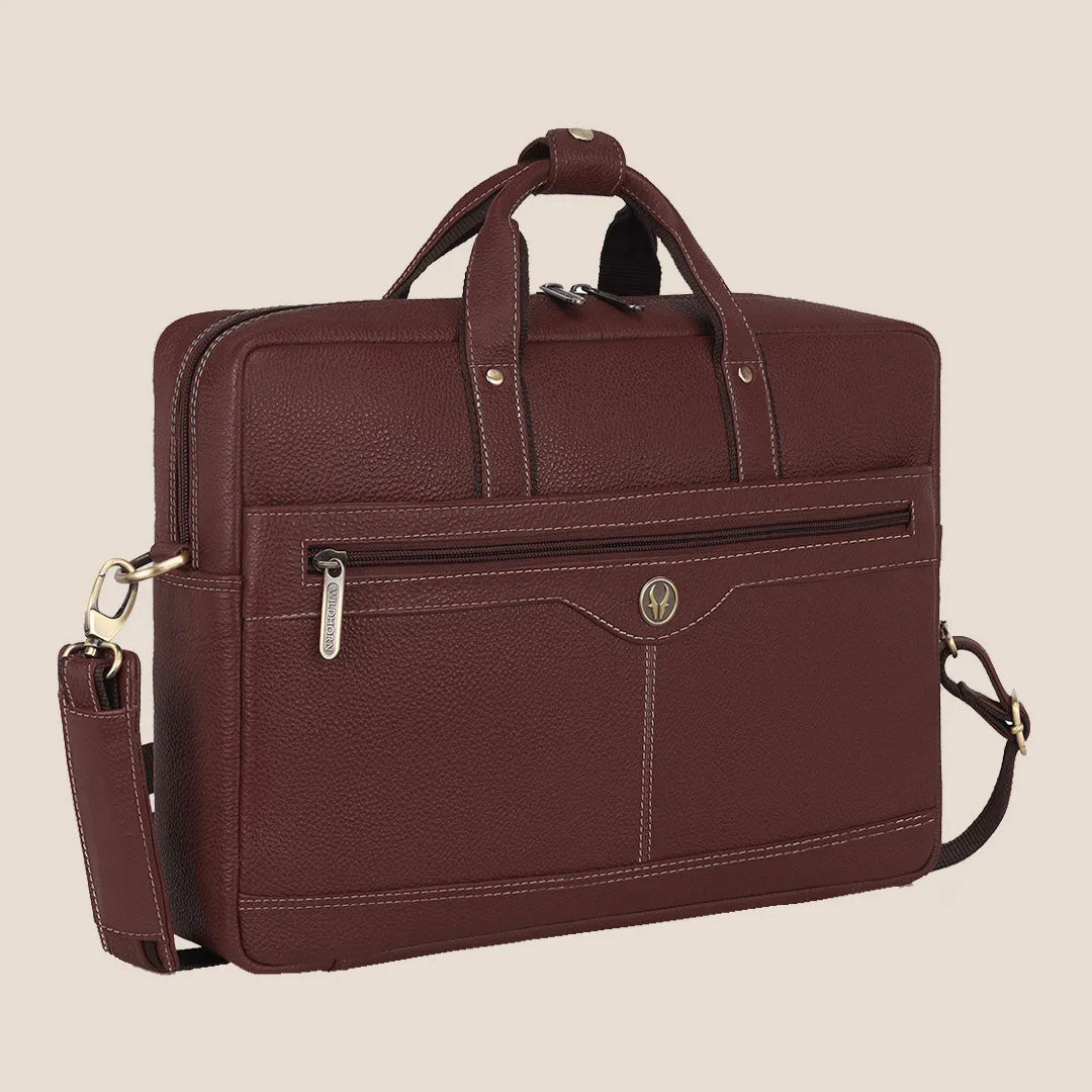 BEXLEY Leather Laptop Messenger Bag for Men