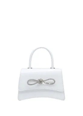 Billie Mini Bow Bag Patent White