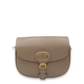 Bobby Crossbody Bag Brown in Calfskin, Gold hardware