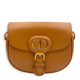 Bobby Small Camel Crossbody Bag in Smooth Calf, Gold hardware