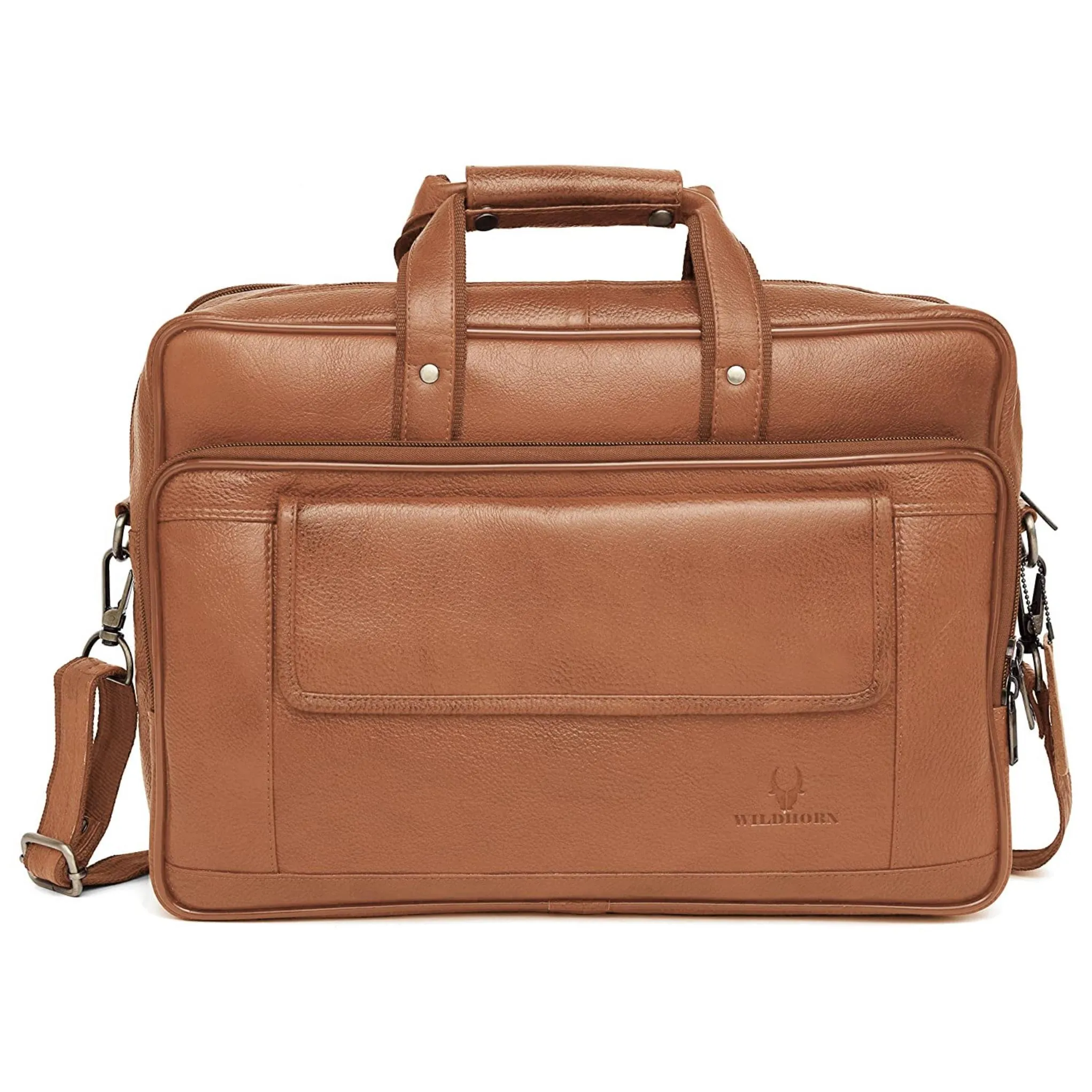 BRADFORD Leather Laptop Messenger Bag for Men