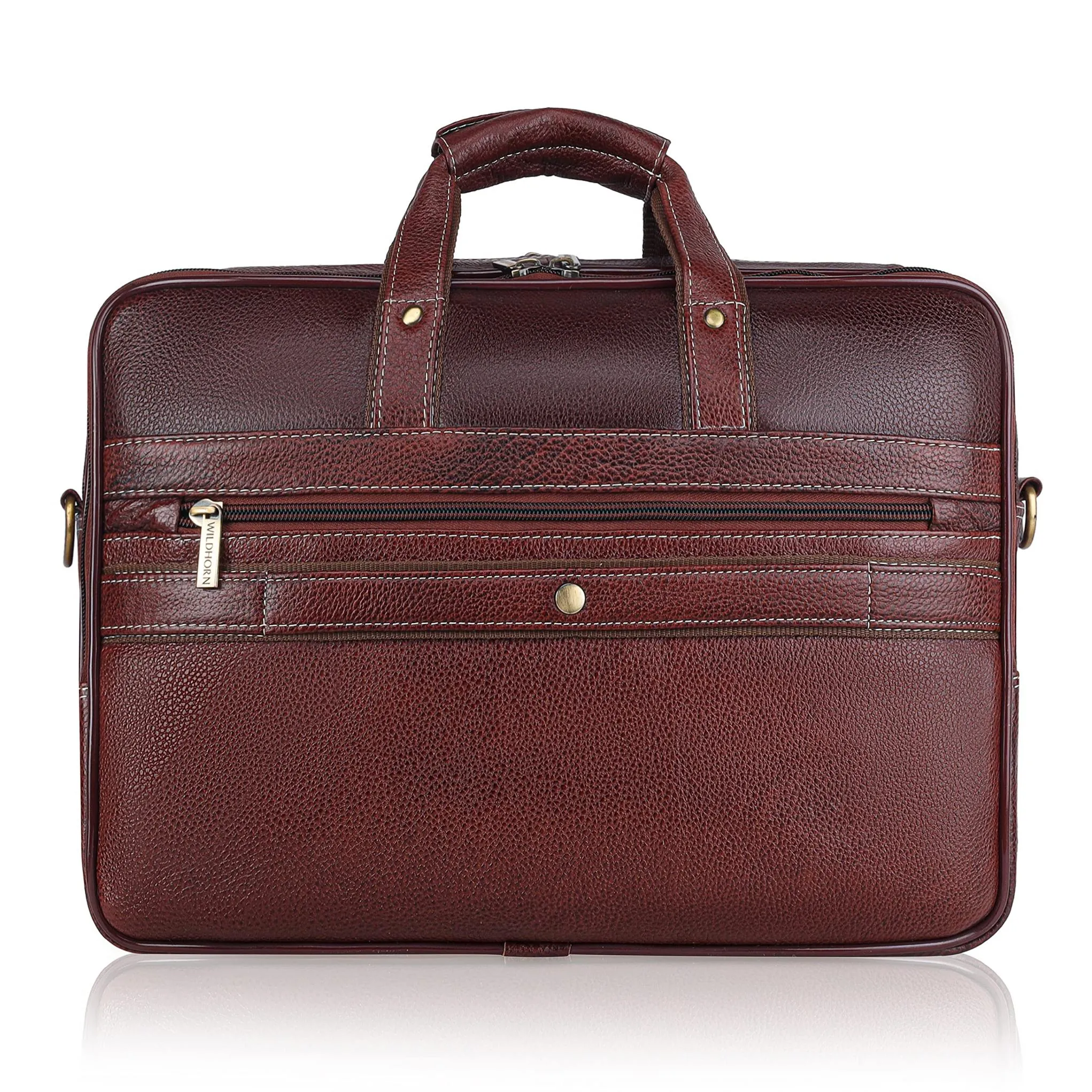 BRADFORD Leather Laptop Messenger Bag for Men