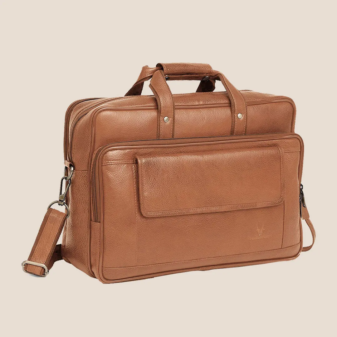 BRADFORD Leather Laptop Messenger Bag for Men