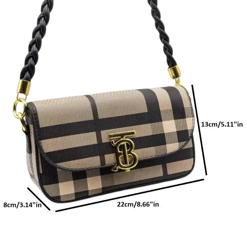 Branded Check Crossbody Bag 3680