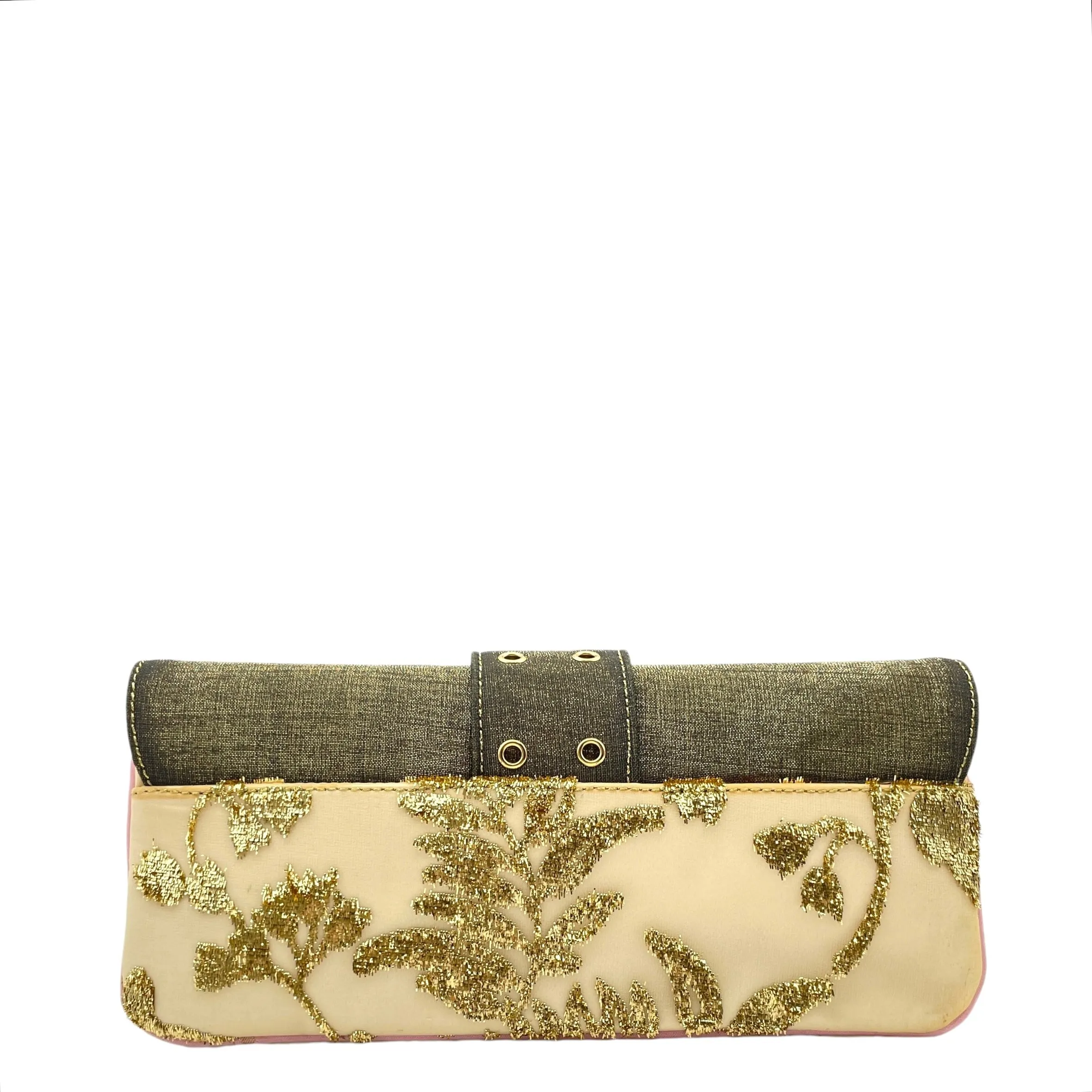 Brocade Opera Multi-colour Crossbody Bag in Satin, Gold hardware