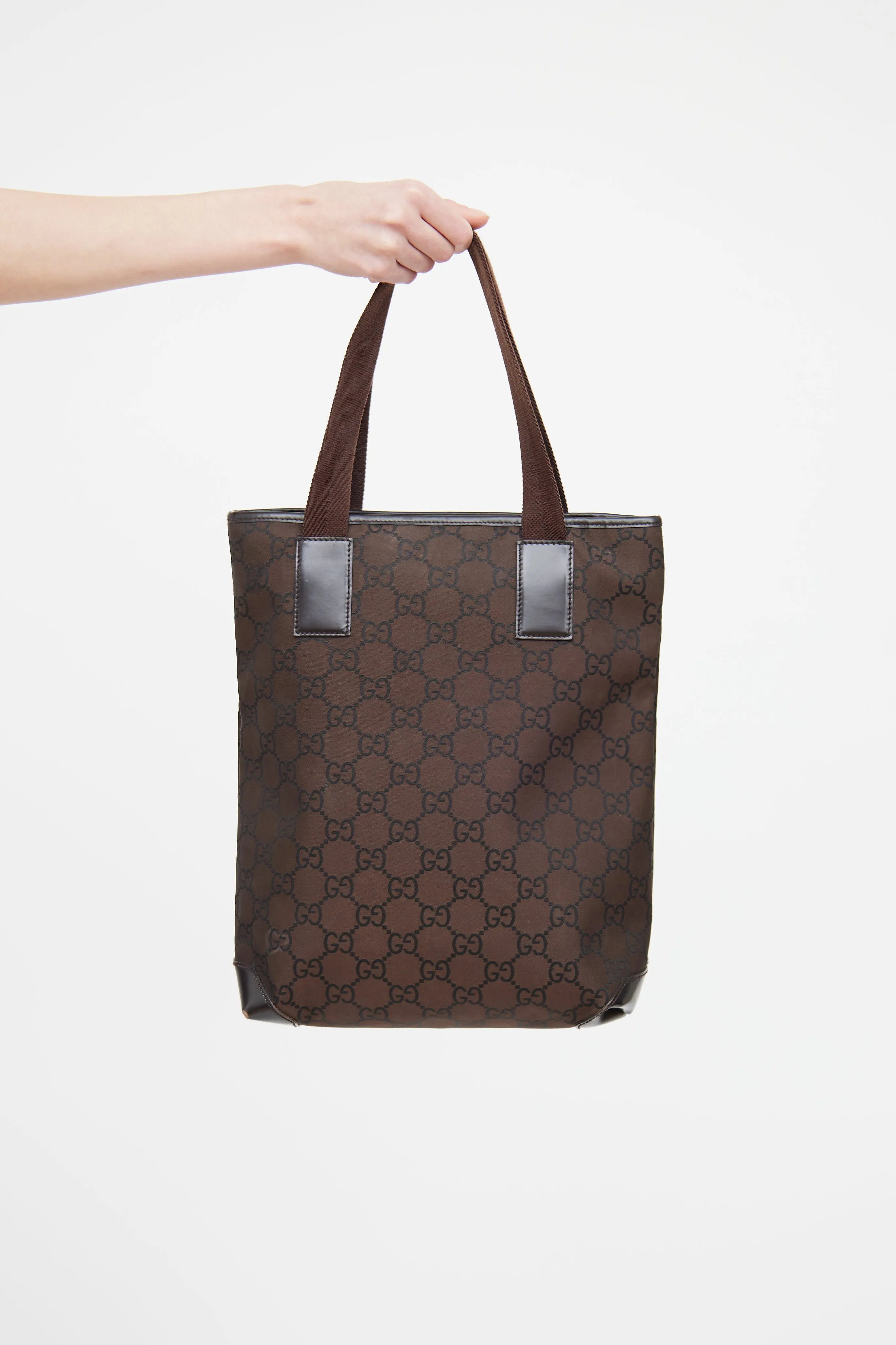 Brown GG Supreme Tall Tote Bag