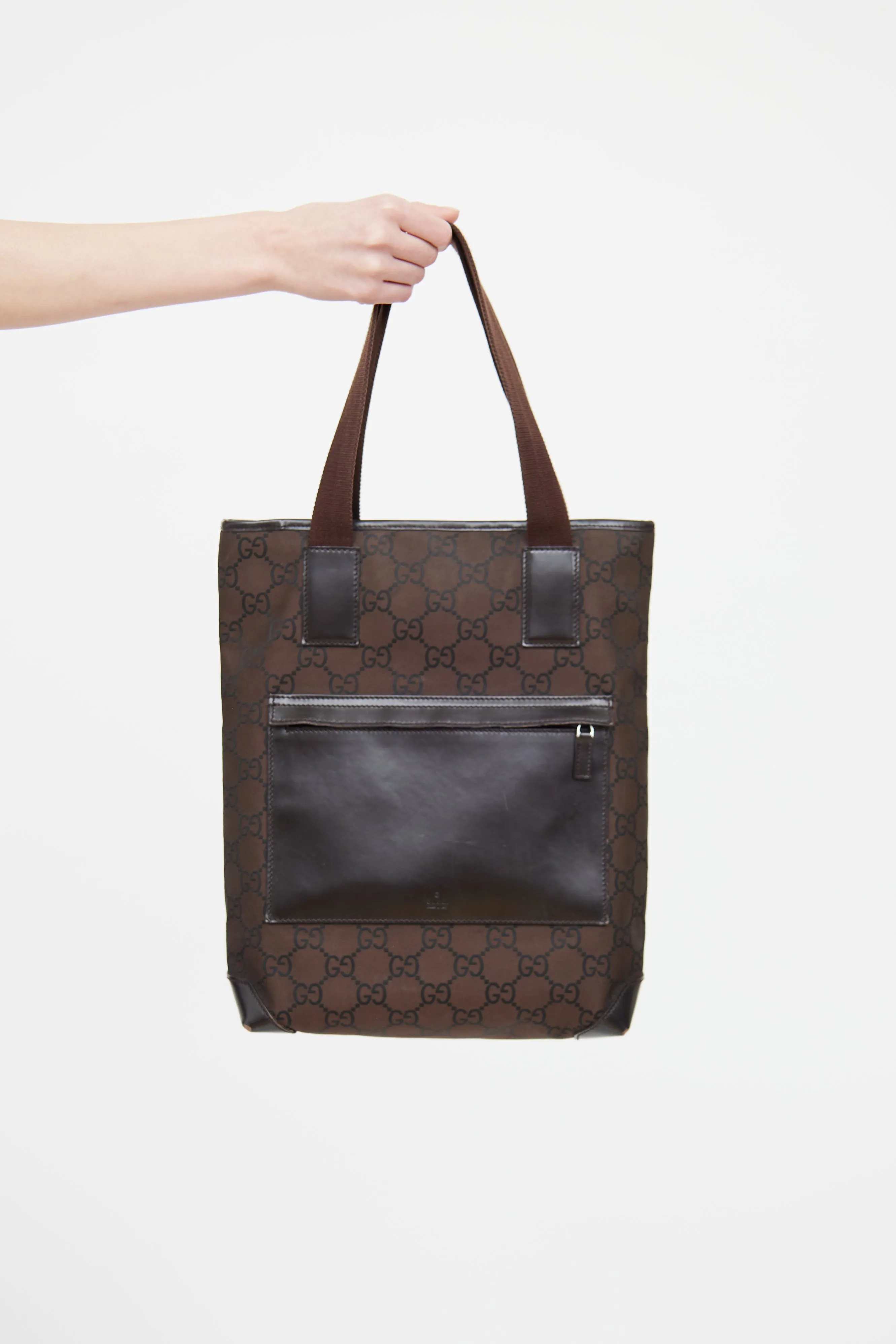 Brown GG Supreme Tall Tote Bag