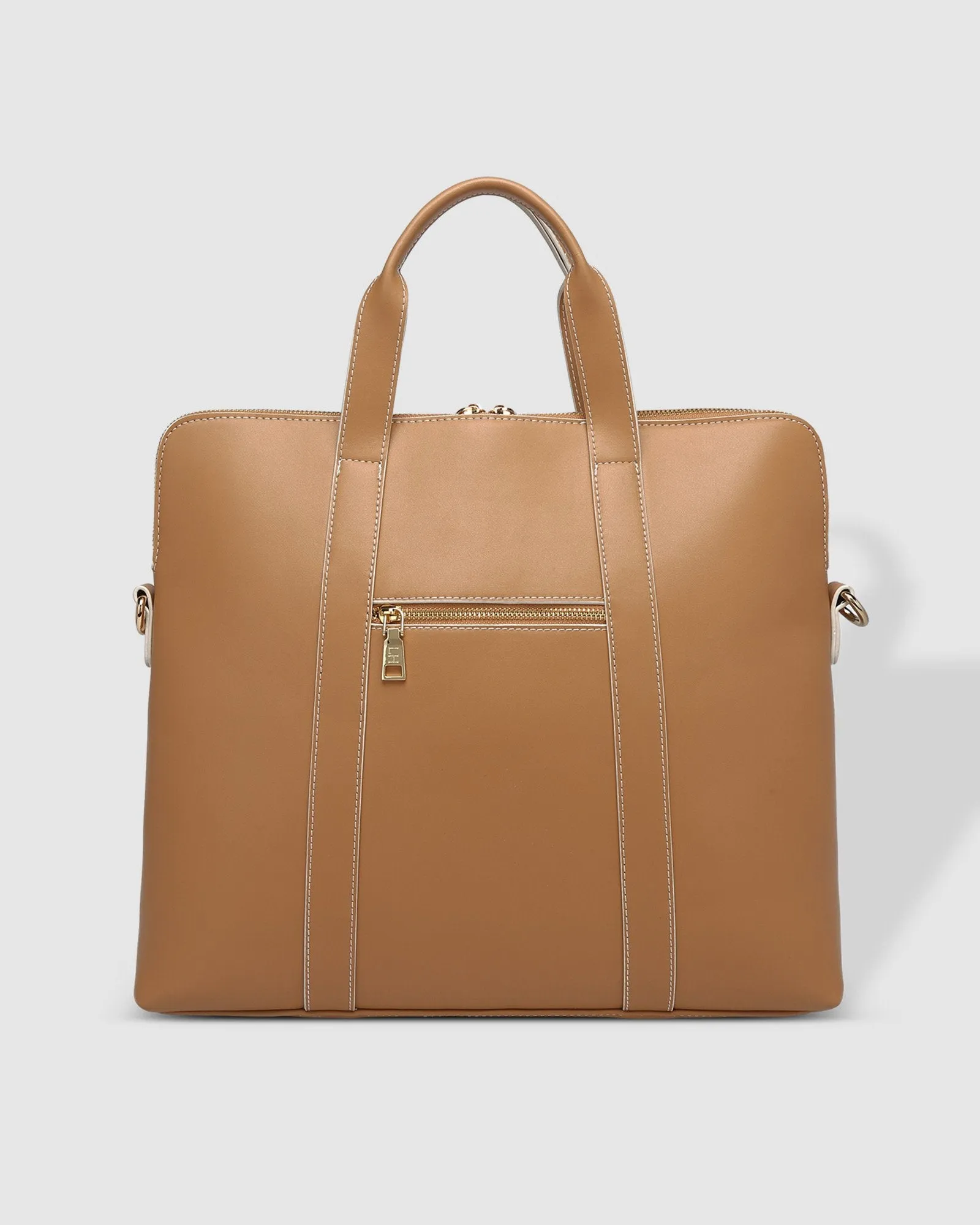 Camel Contrast Trim Laptop Bag