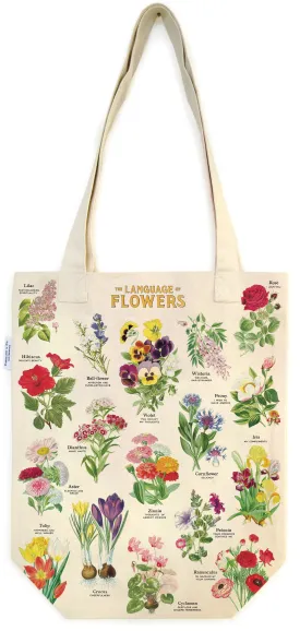 Cavallini & Co. Language of Flowers Cotton Tote Bag