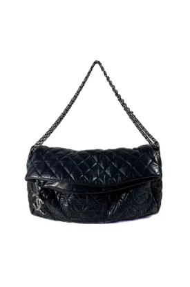 Chanel black quilted leather Paris-Moscow red square Kremlin hobo 12904566