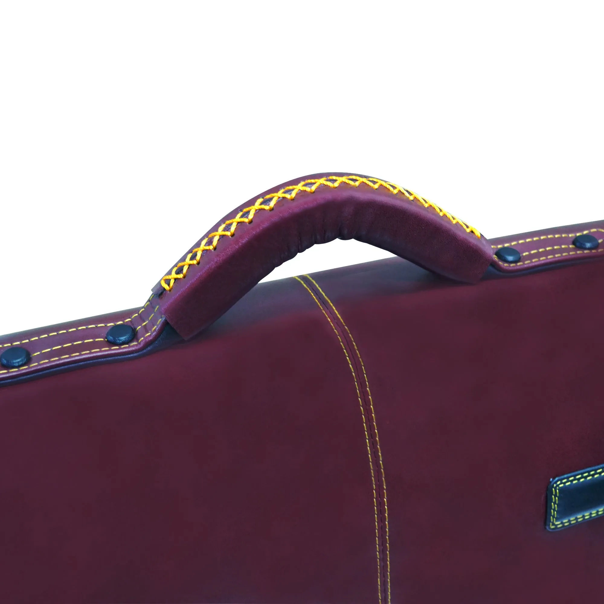 Chris Brown I | Luxury Leather Laptop/Office Bag | Genuine Leather Folio Bag | Color: Cherry