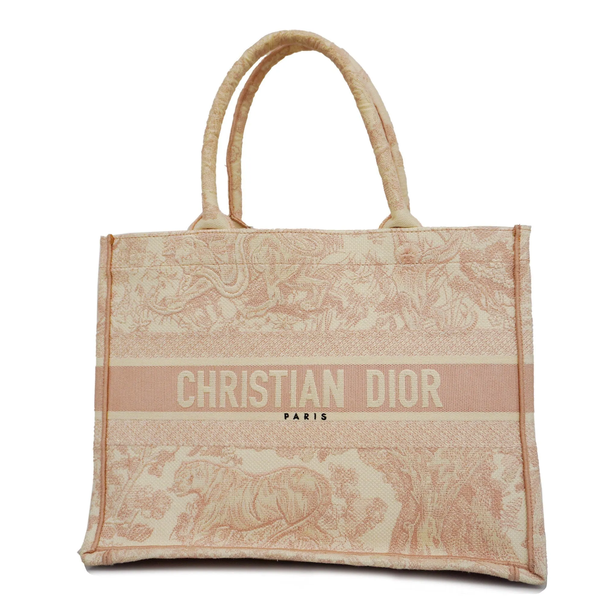 CHRISTIAN DIOR  Book Tote Women's Canvas Tote Bag Pink