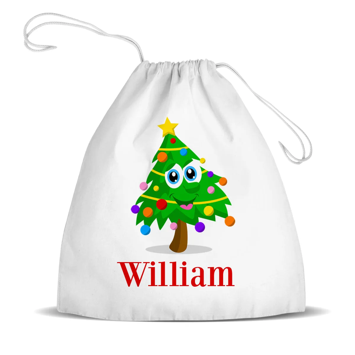 Christmas Tree Premium Drawstring Bag