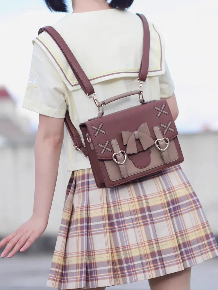 Cross Bag Bow Cute Messenger Student School Bag