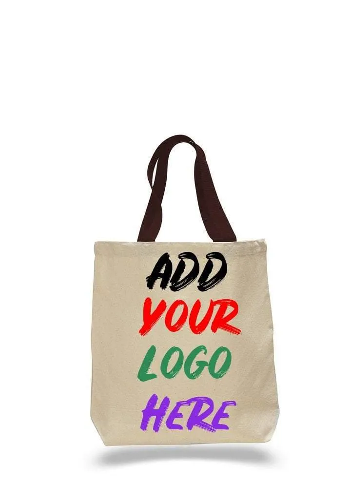 CUSTOM COTTON CANVAS TOTE BAGS WITH CONTRAST HANDLES