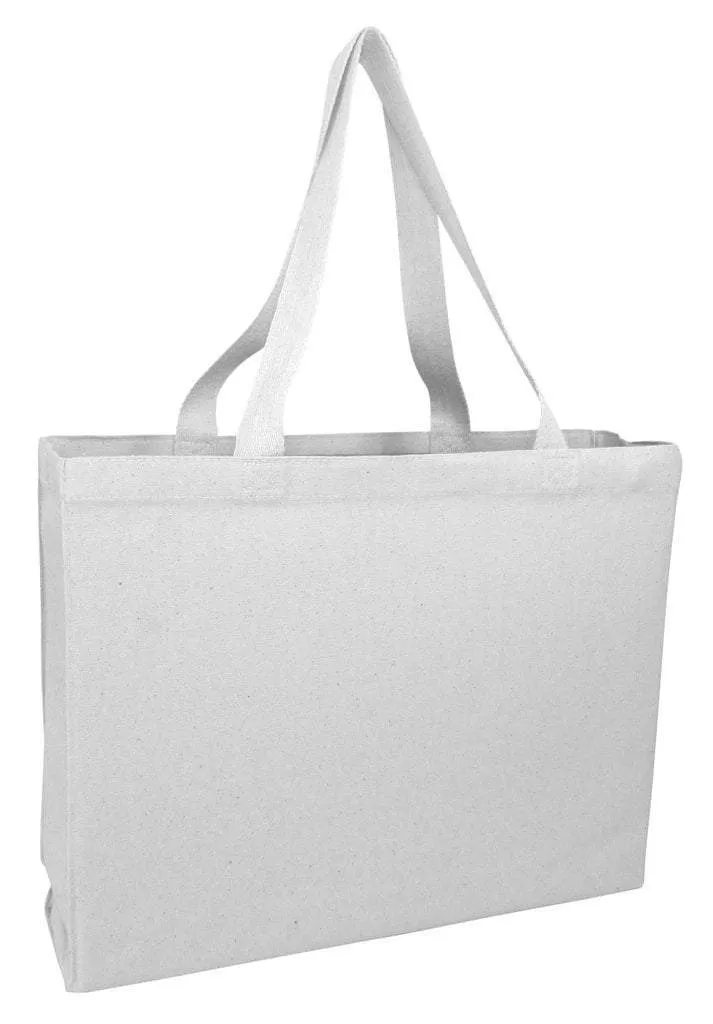 CUSTOM FULL GUSSET HEAVY CHEAP CANVAS TOTE BAGS