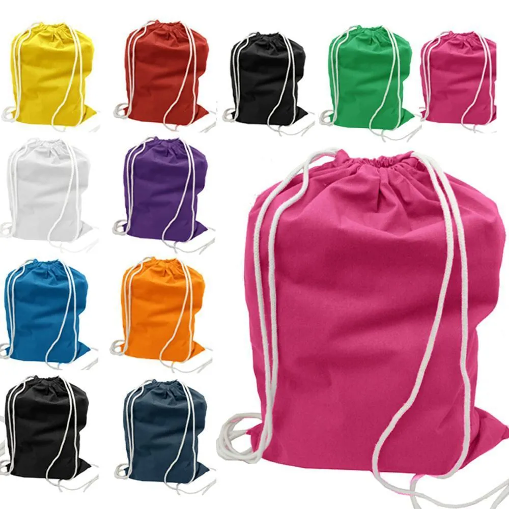 Economical Sport Cotton Drawstring Bag Cinch Packs