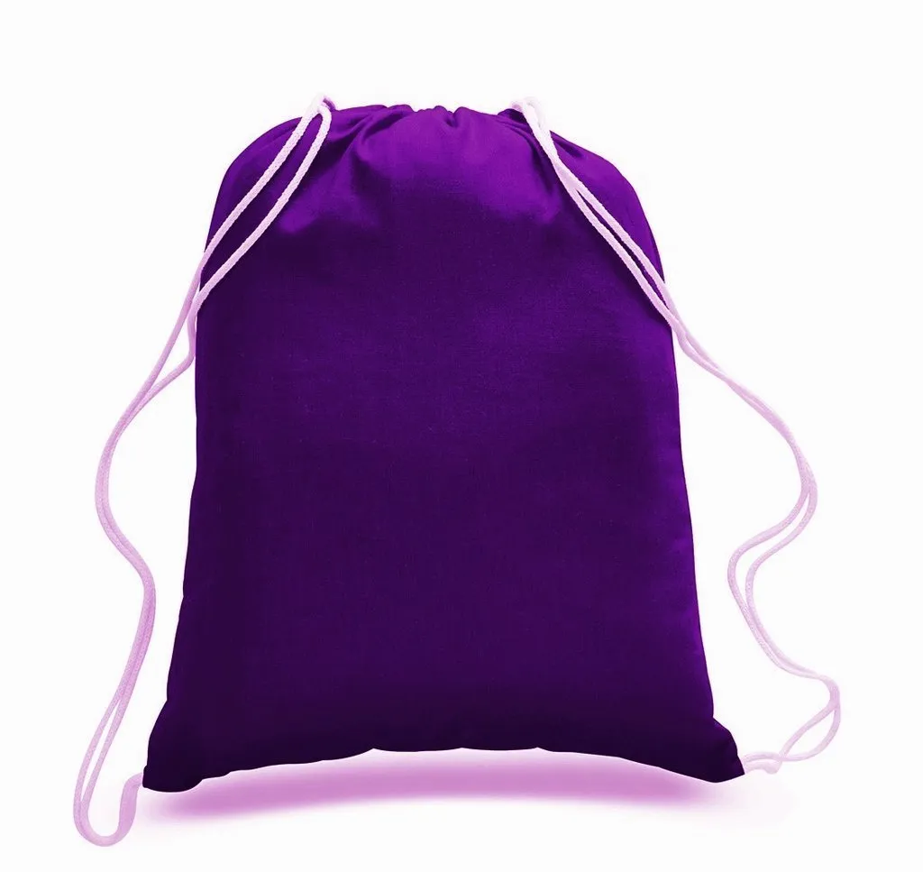 Economical Sport Cotton Drawstring Bag Cinch Packs