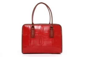 Elvis & Kresse Fire & Hide Small Post Handbag - Lipstick Red