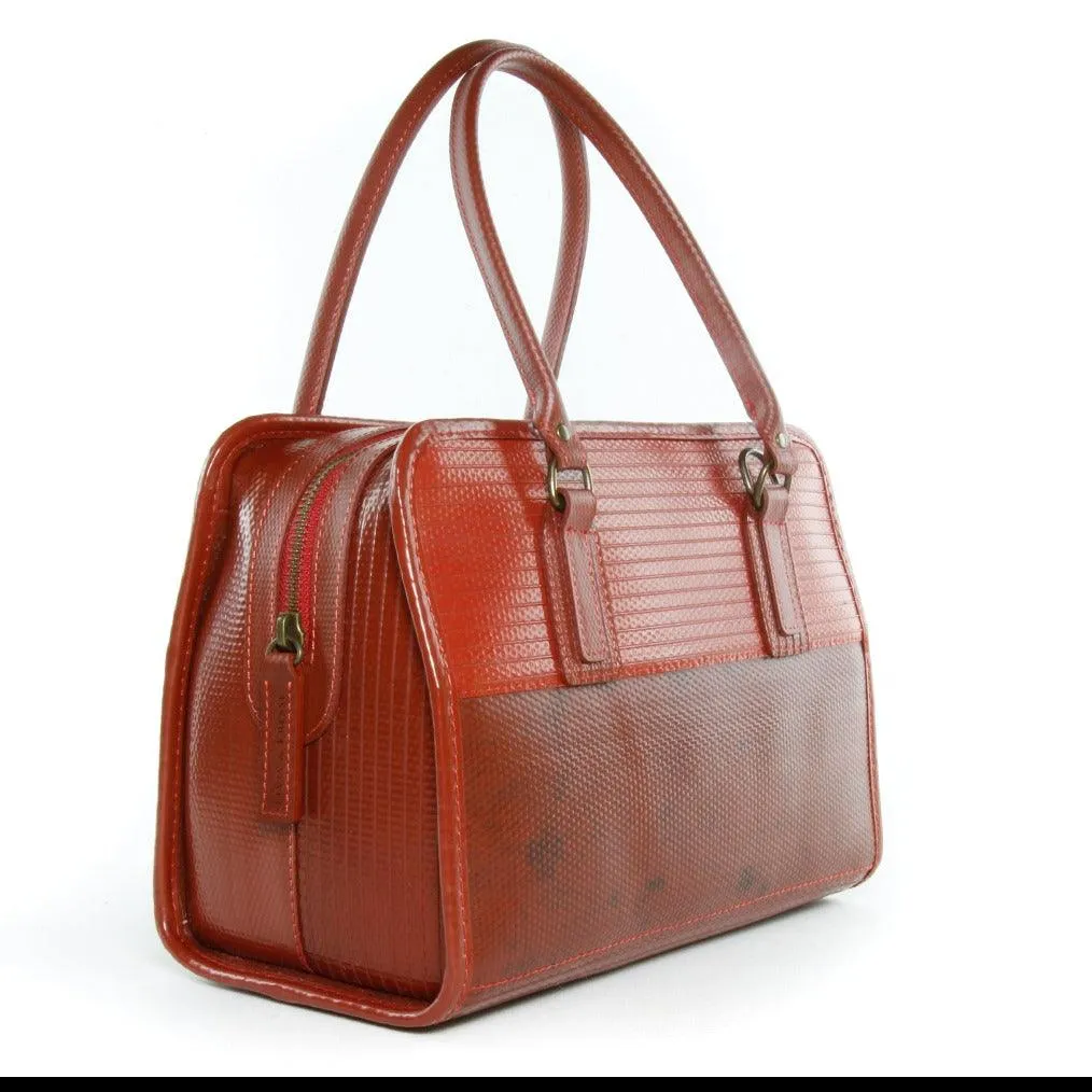 Elvis & Kresse Small Post Handbag - Red