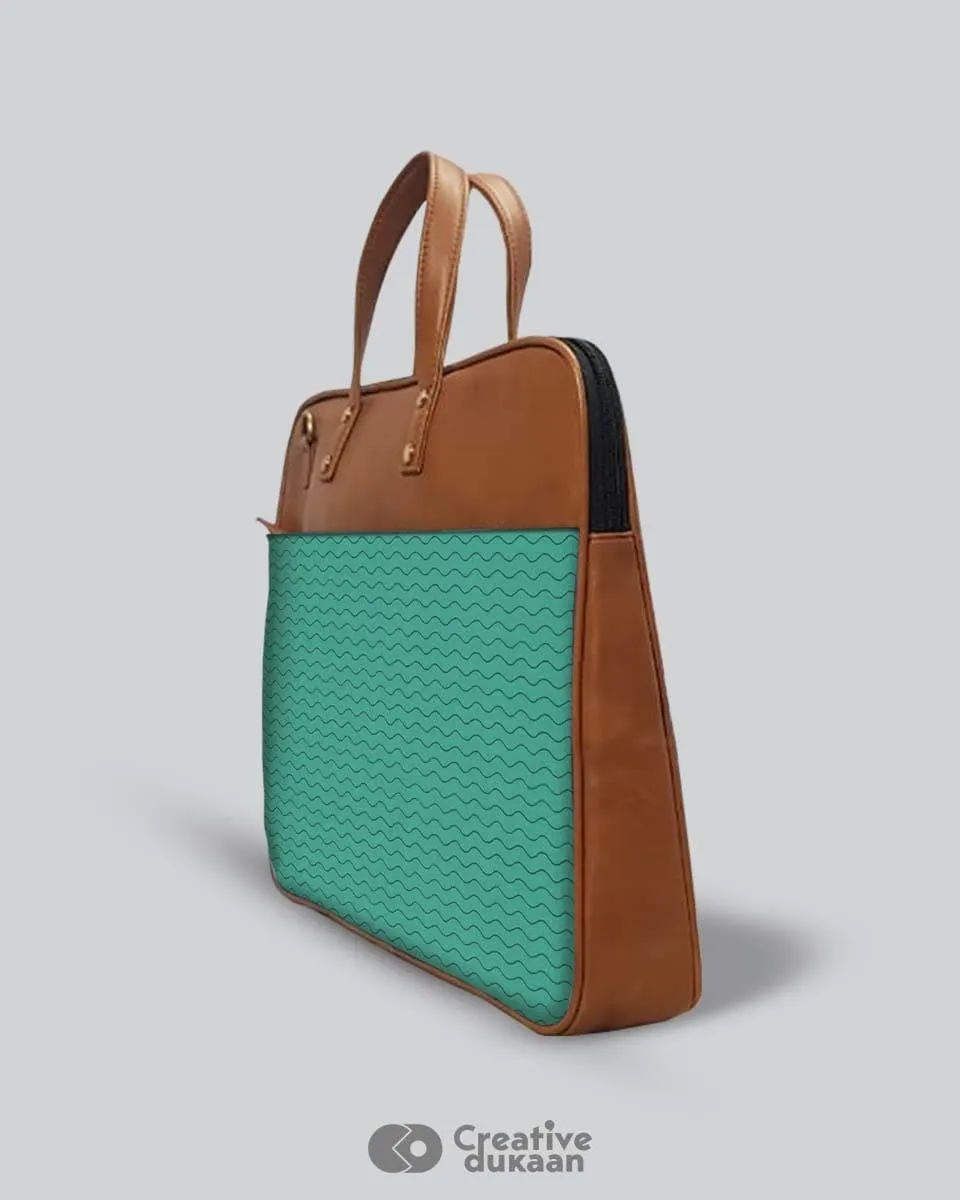 Eurasian Teal - The Vegan Leather Laptop Bag