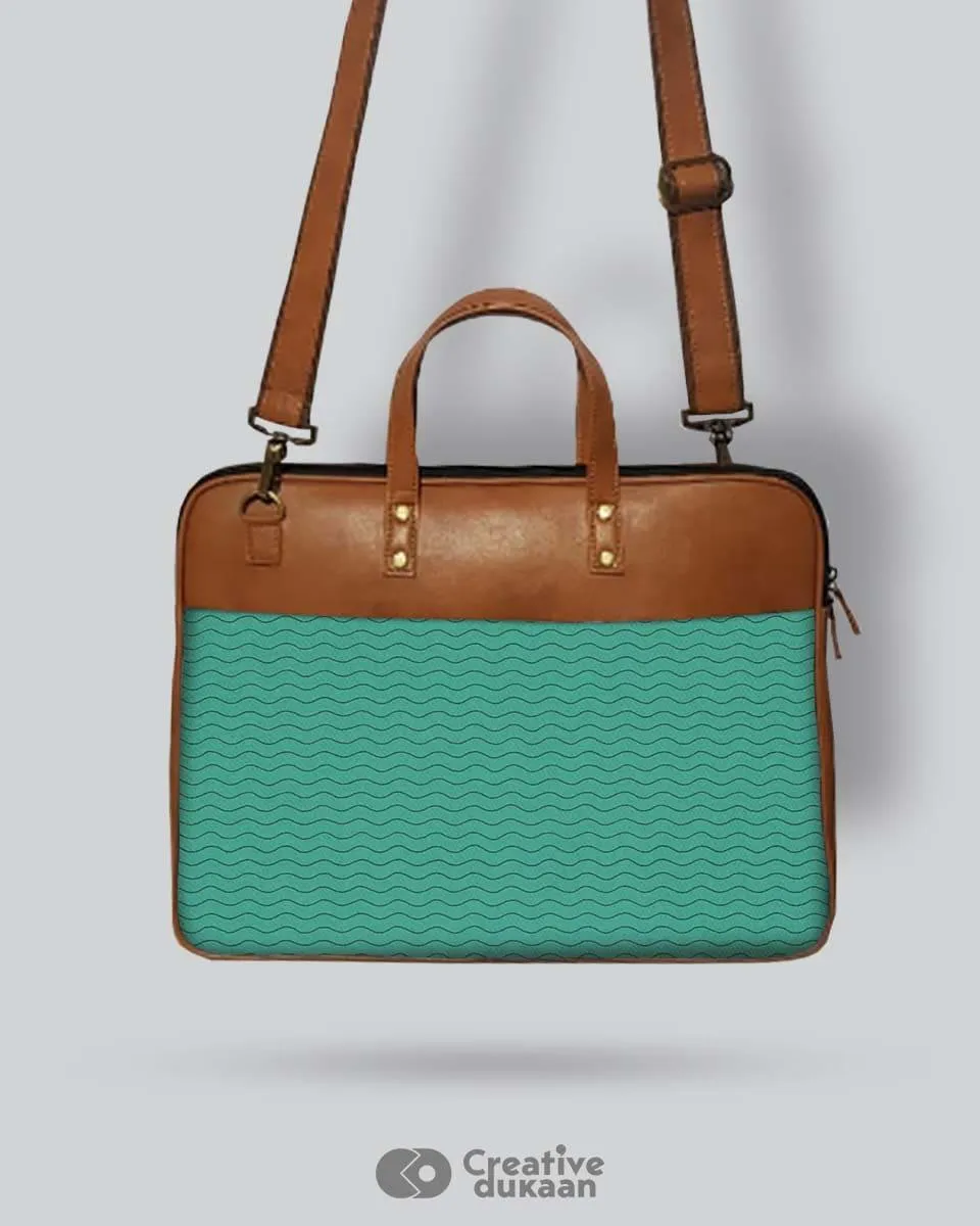 Eurasian Teal - The Vegan Leather Laptop Bag