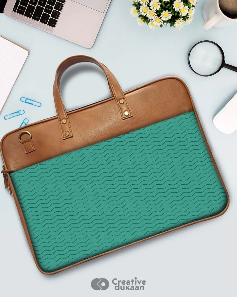 Eurasian Teal - The Vegan Leather Laptop Bag