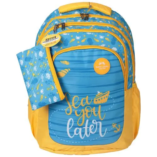 Faber Castell School Bag See You Later (Sky Blue)