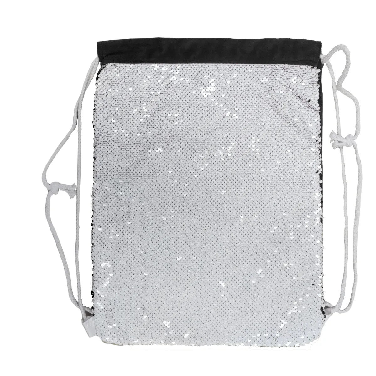 FULL CARTON - 50 x Sequin DRAWSTRING Bags - 38.5cm x 30cm - BLACK