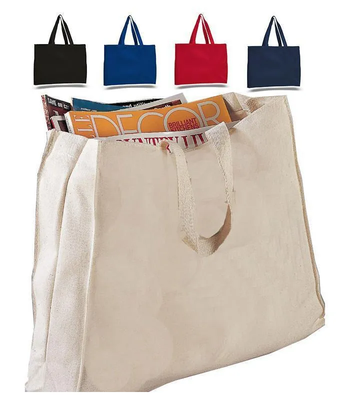 FULL GUSSET HEAVY CHEAP CANVAS TOTE BAGS Set Of ( 50 Bags )