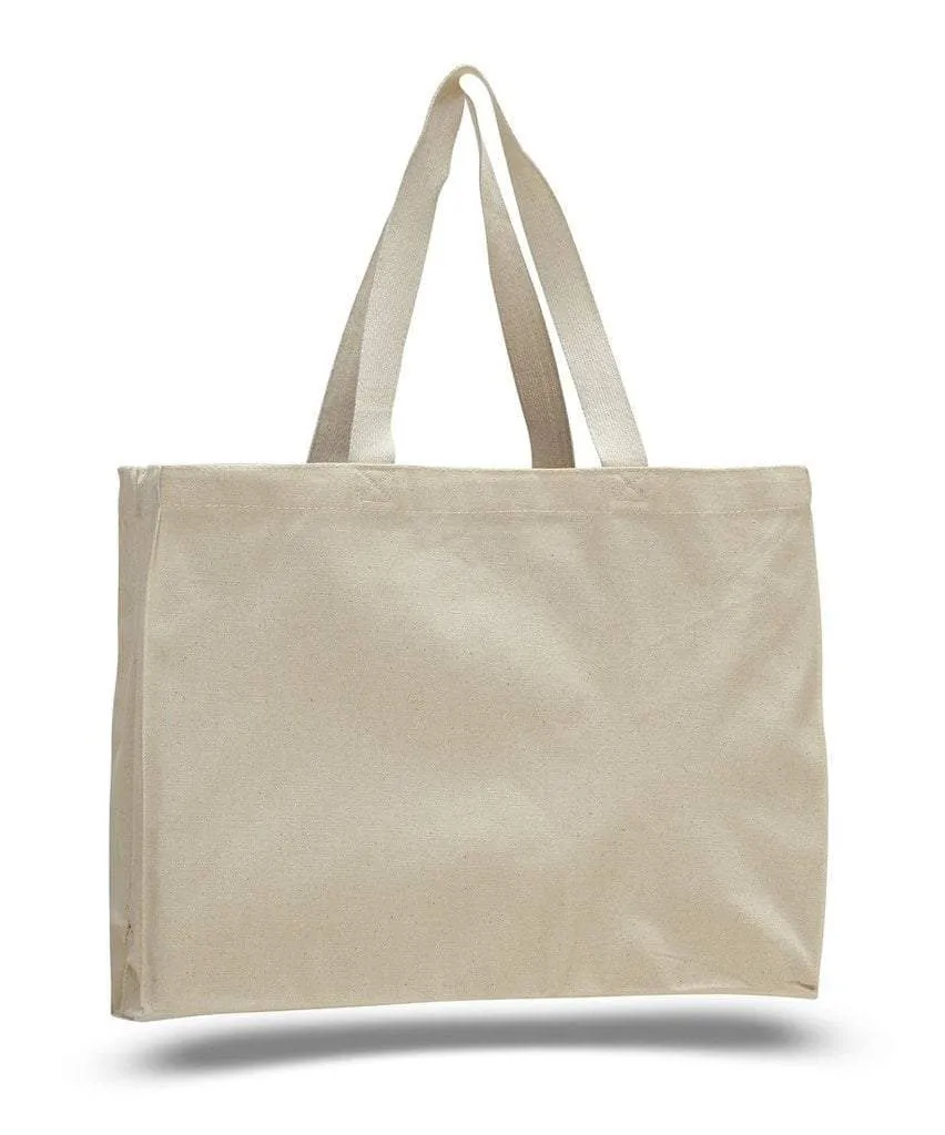 FULL GUSSET HEAVY CHEAP CANVAS TOTE BAGS Set Of ( 50 Bags )