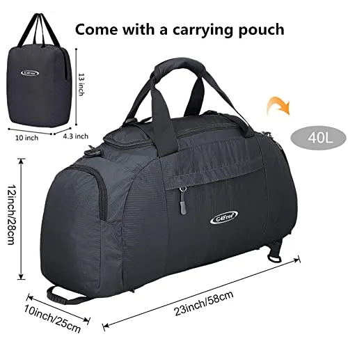 G4Free 40L 3-Way Duffle Bag Backpack Gym Bag