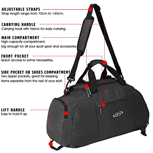 G4Free 40L 3-Way Duffle Bag Backpack Gym Bag