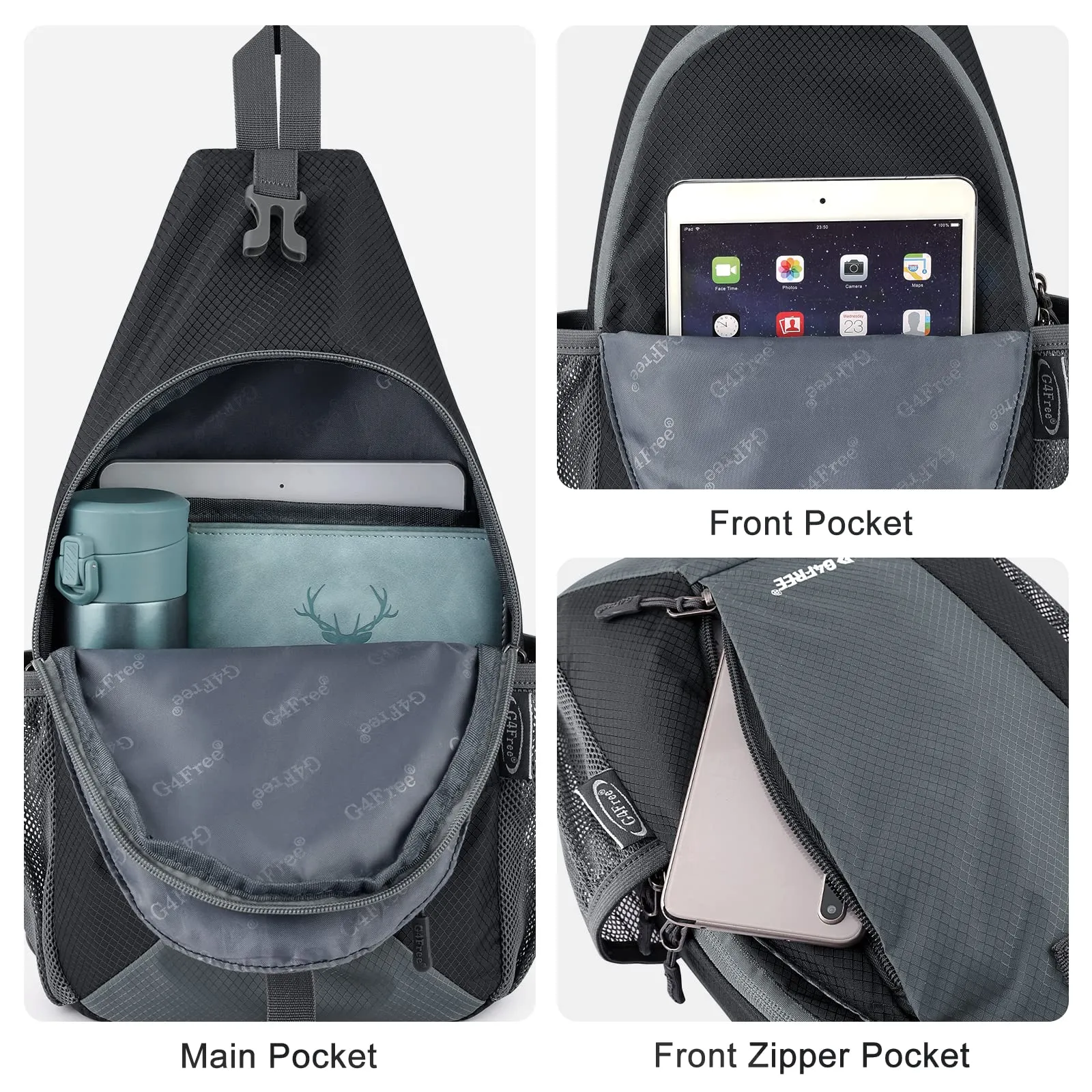 G4Free RFID Sling Bag Crossbody Sling Backpack