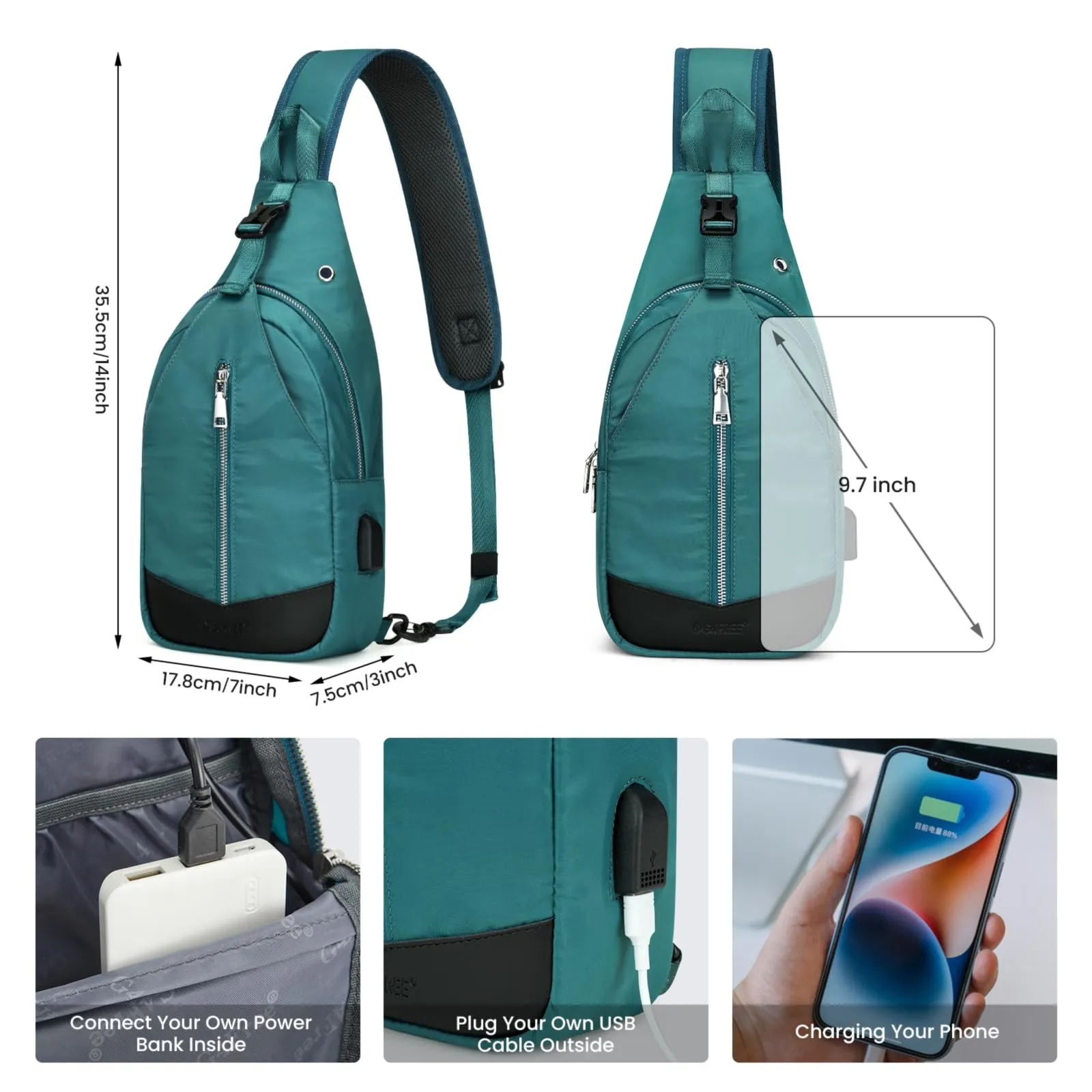 G4Free Sling Bag RFID Blocking Crossbody Sling Bag