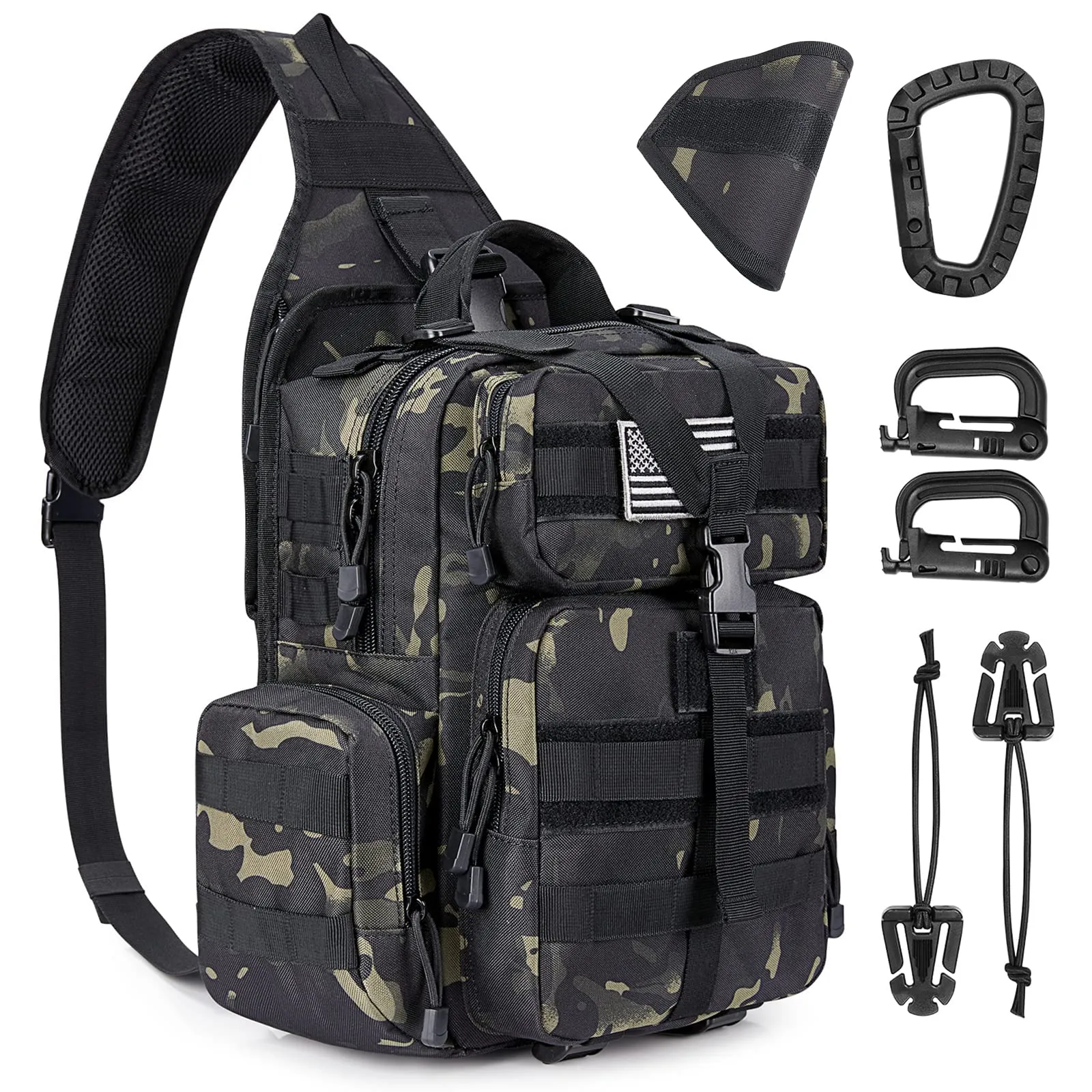 G4Free Tactical EDC Sling Bag Backpack with Pistol Holster