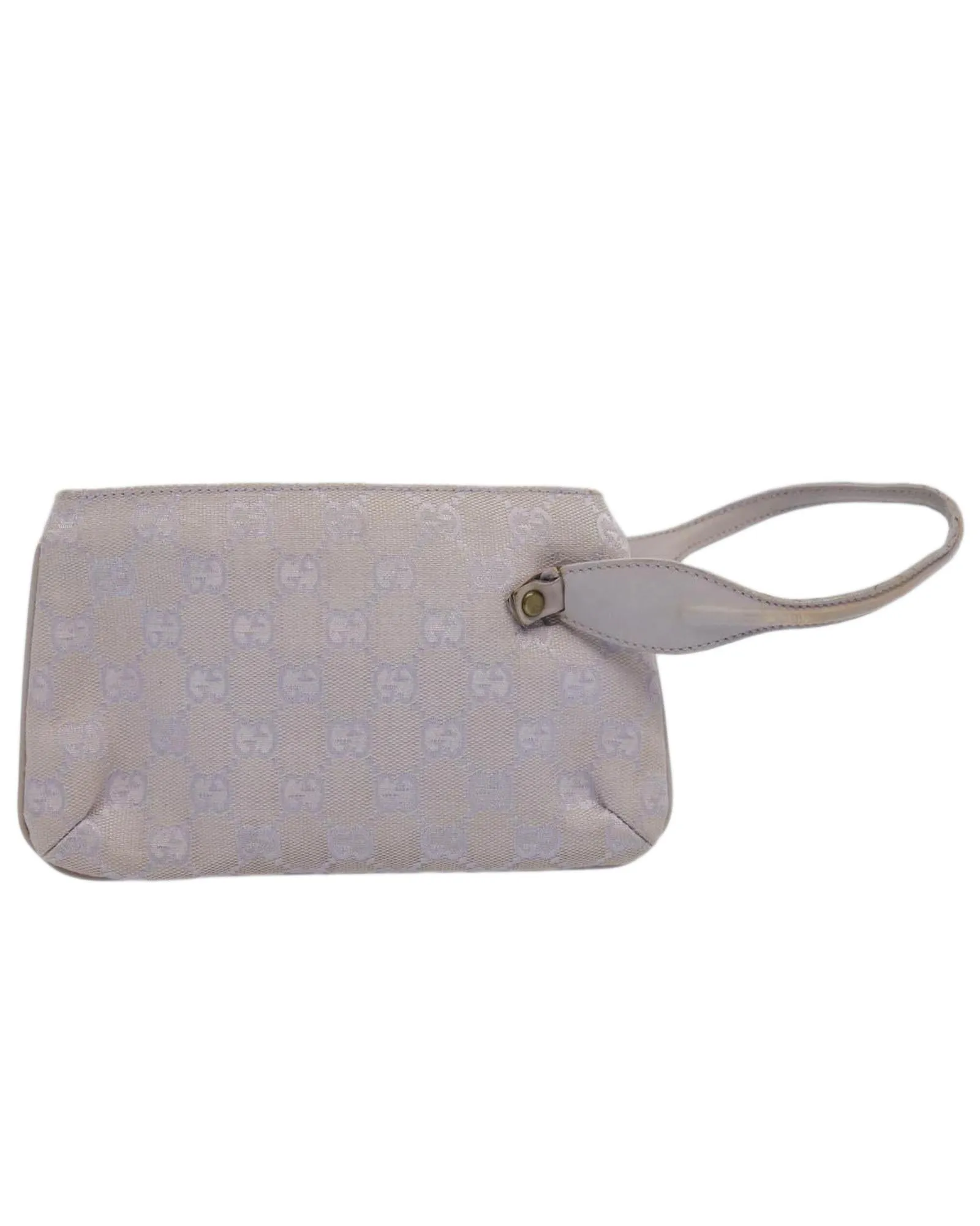 GG Canvas Purple Pouch with Metal Fittings